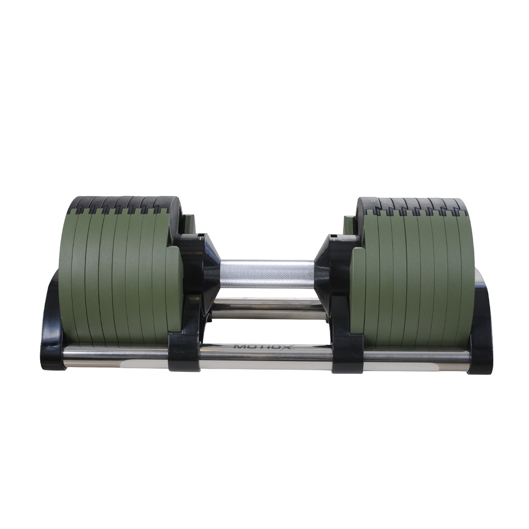 Motiox Adjustable Dumbbell 2 24 kg Army Green – podesive bučice 1