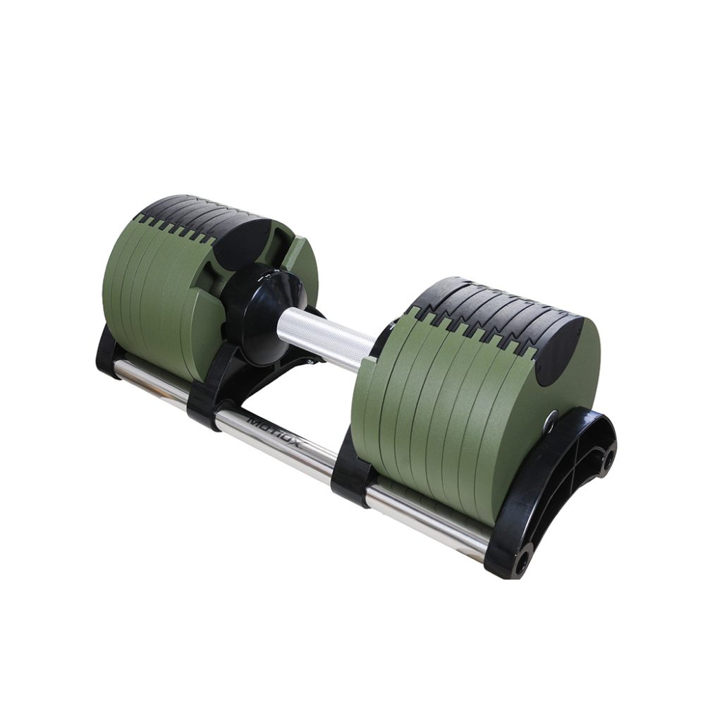 Motiox Adjustable Dumbbell 2 24 kg Army Green – podesive bučice 2